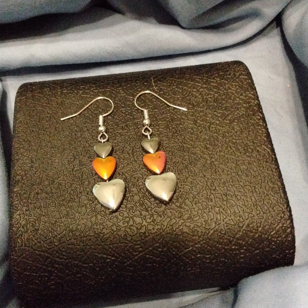 Women's Harriet Ave Jewels 3 heart Earrings  NIP